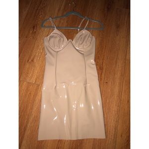 Oh Polly- better latex than never vinyl mini dress